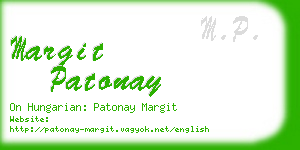 margit patonay business card